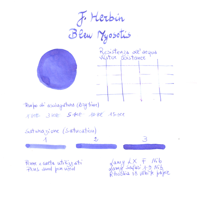 Herbin Bleu Myosotis 6 Cartucce