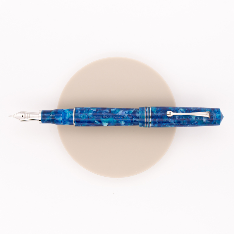Leonardo Officina Italiana Momento Zero Grande 2020 Penna Stilografica Blu Marina Capri