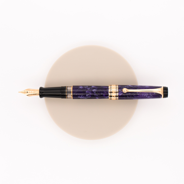 Aurora Optima Fountain Pen Purple & Rose Gold Auroloide