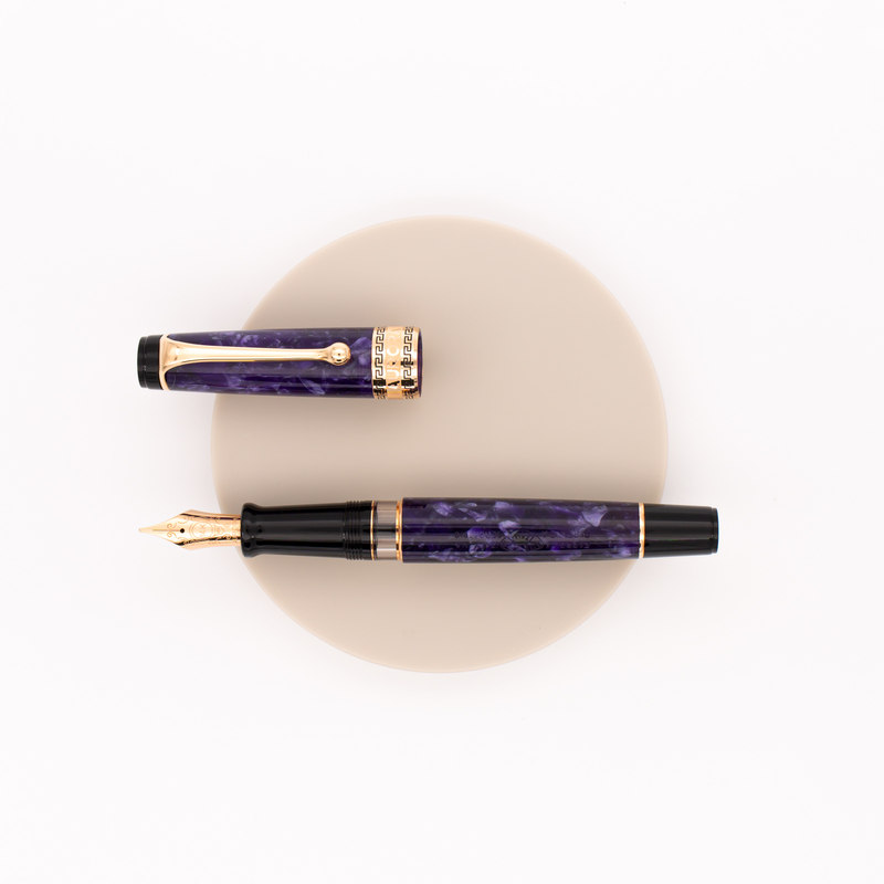 Aurora Optima Fountain Pen Purple & Rose Gold Auroloide