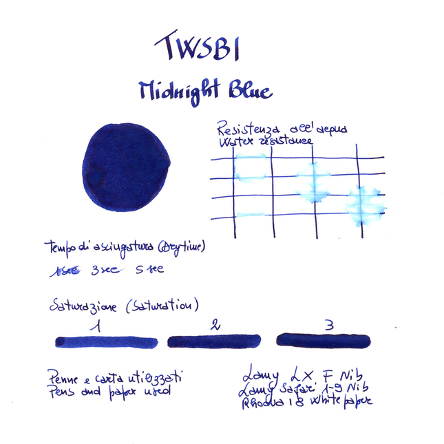 Twsbi Midnight Blue Ink Bottle 70 ml