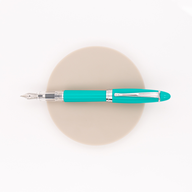 Aurora Ipsilon Demo Colors Fountain Pen Turquoise & Rhodium