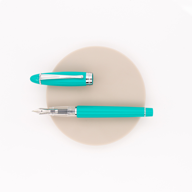 Aurora Ipsilon Demo Colors Fountain Pen Turquoise & Rhodium