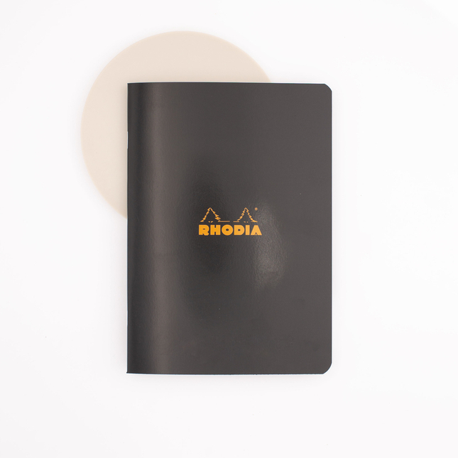 Rhodia Staplebound Notebook A5 Lined Black