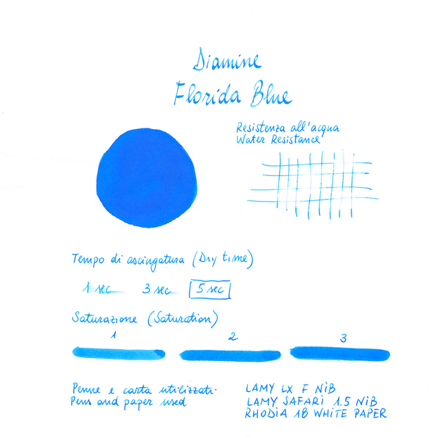 Diamine Florida Blue Inchiostro 30 ml
