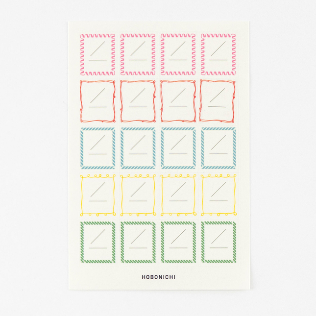 Hobonichi Frame Stickers Adesivi per Agende