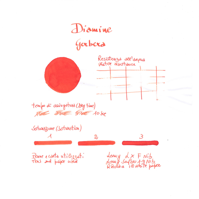 Diamine Flower Gerbera Ink Bottle 30 ml