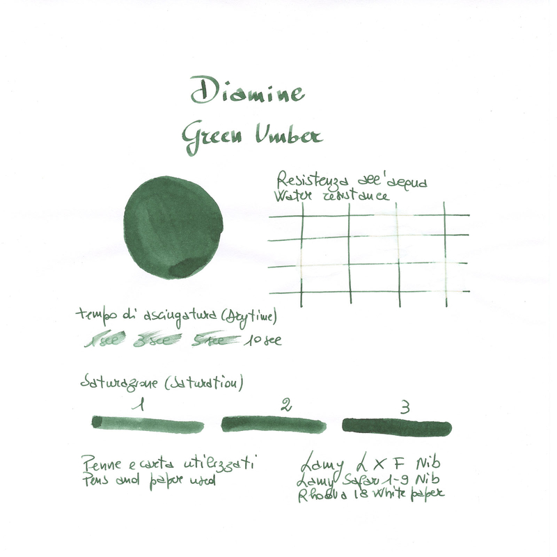 Diamine Green Umber Ink Bottle 30 ml