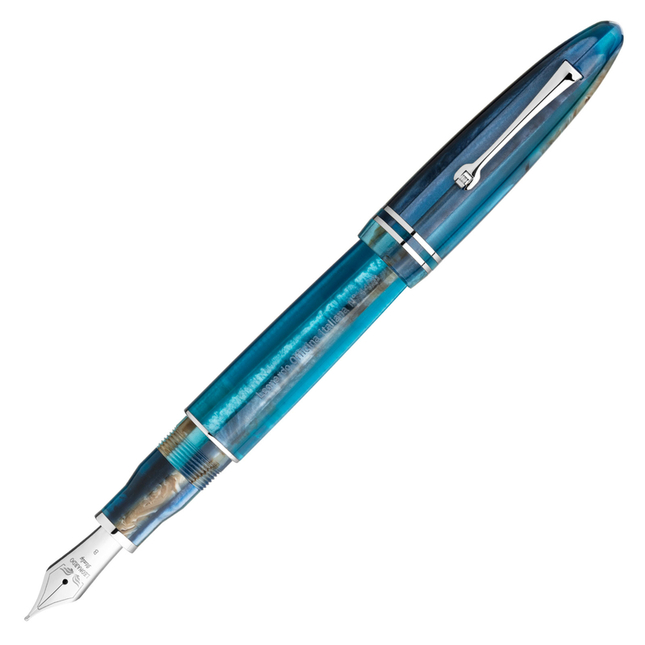 Leonardo Officina Italiana Furore Grande Penna Stilografica Blu Hawaii
