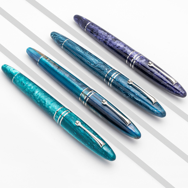 Leonardo Officina Italiana Furore Grande Fountain Pen Blue Positano