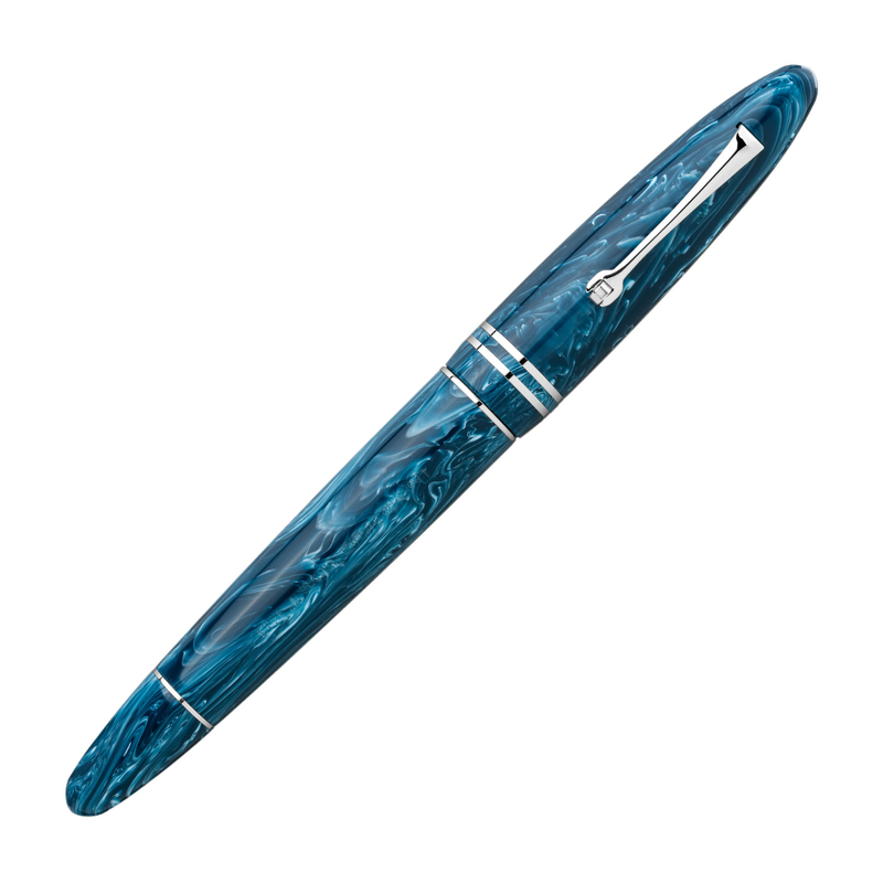 Leonardo Officina Italiana Furore Grande Penna Stilografica Blu Positano