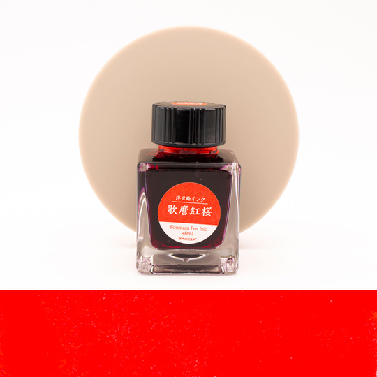 Taccia Ukiyo-e Utamaro Benizakura Ink Bottle 40 ml