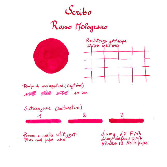 Scribo Rosso Melograno Inchiostro 90 ml