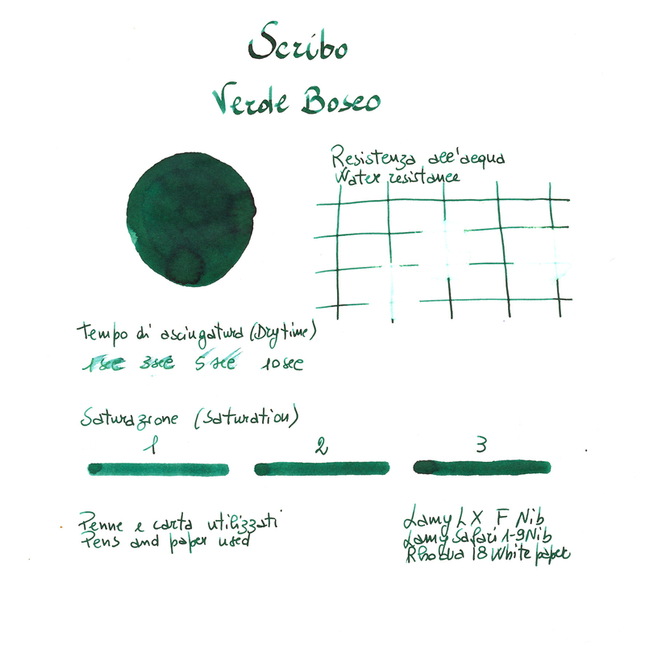 Scribo Verde Bosco Ink Bottle 90 ml