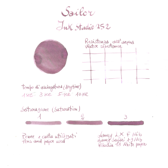 Sailor Ink Studio 252 Ink Bottle 20 ml