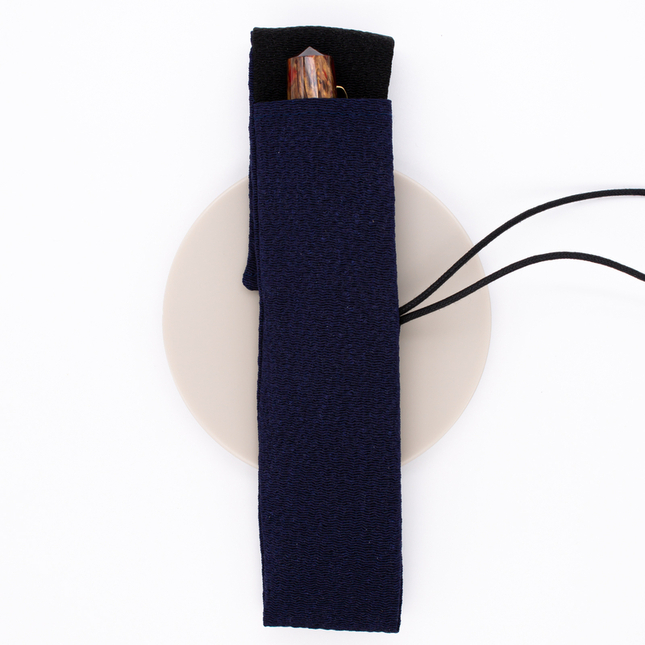 Taccia Kimono Chirimen Portapenne 1 Posto Cobalt