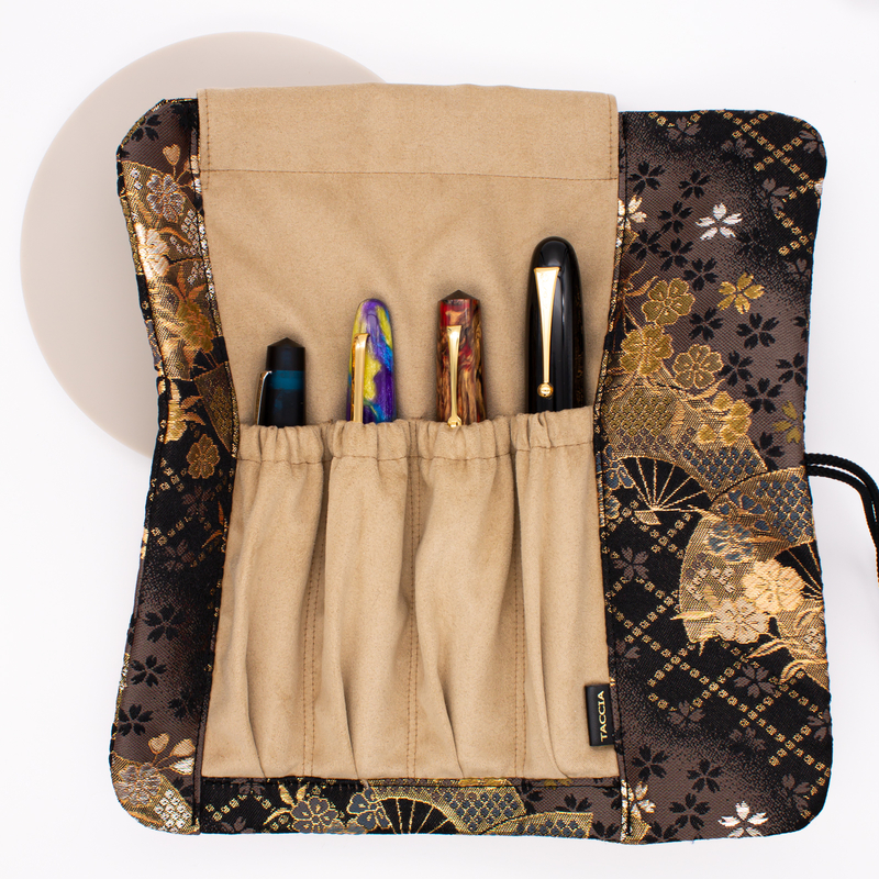 Taccia Kimono Pen Roll Nishijin for 4 Pens Sakura Night