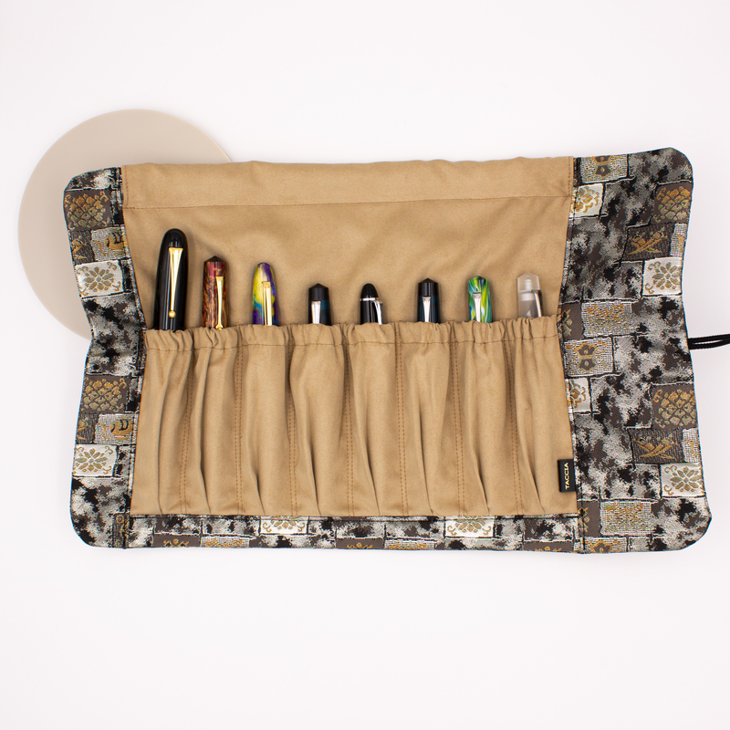 Taccia Kimono Pen Roll Nishijin for 8 Pens Mosaic