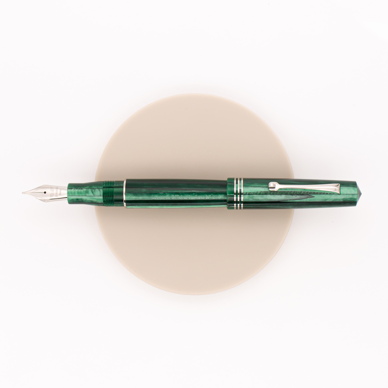 Leonardo Officina Italiana Momento Zero Fountain Pen Alga Green & Rhodium