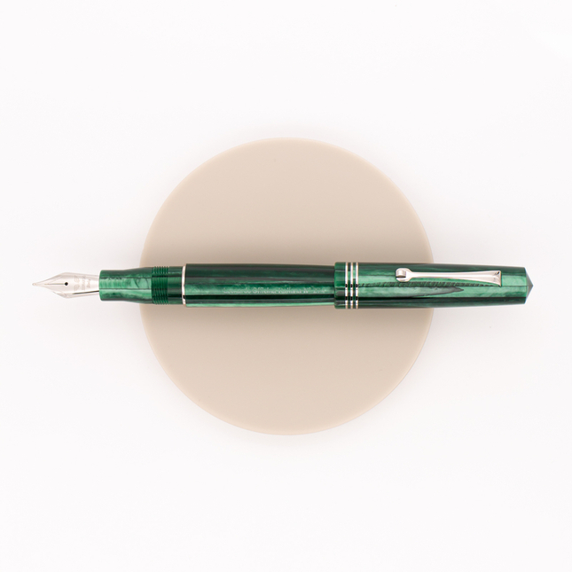 Leonardo Officina Italiana Momento Zero Fountain Pen Alga Green & Rhodium