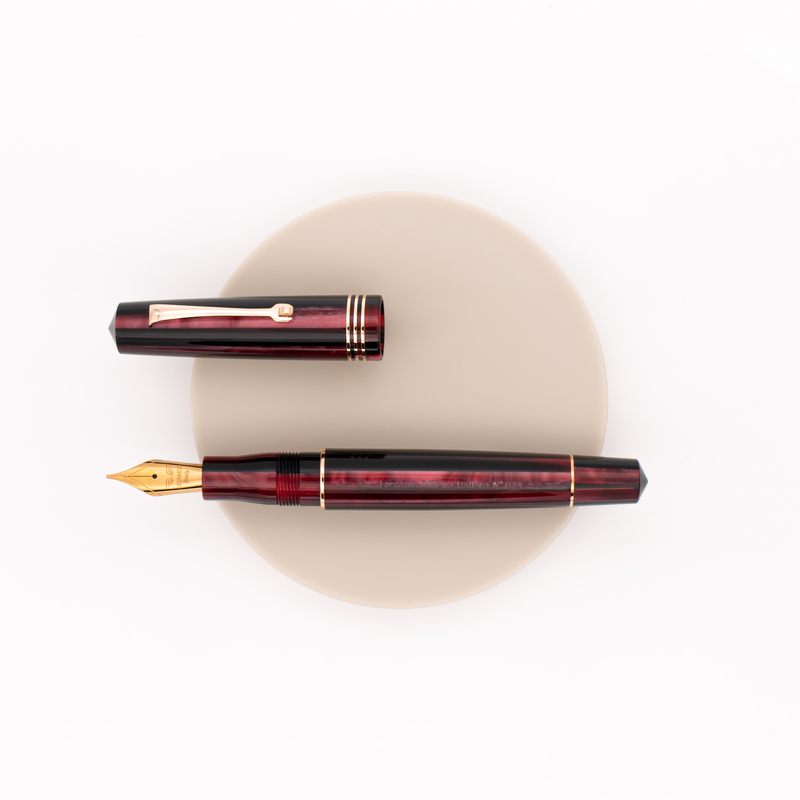 Leonardo Officina Italiana Momento Zero Fountain Pen Prugna & Rose Gold