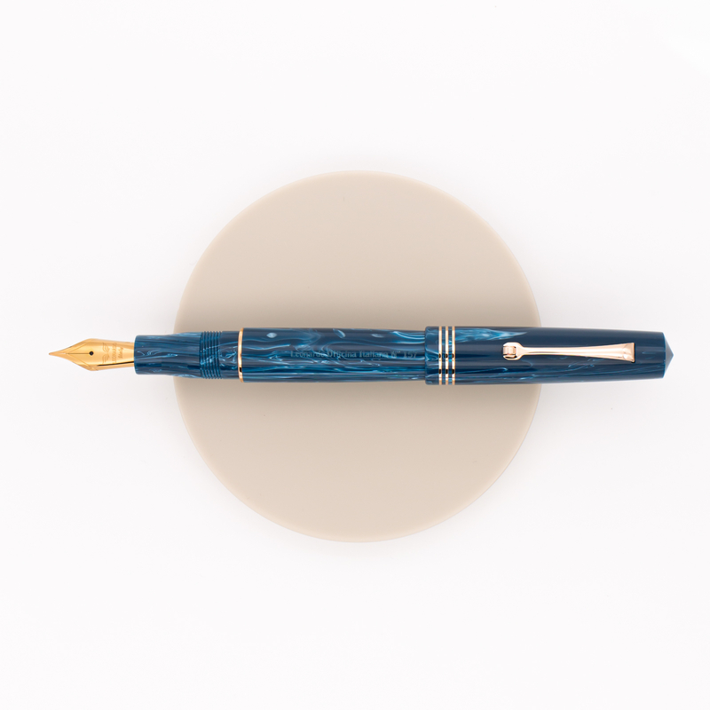 Leonardo Officina Italiana Momento Zero Fountain Pen Positano Blue & Rose Gold