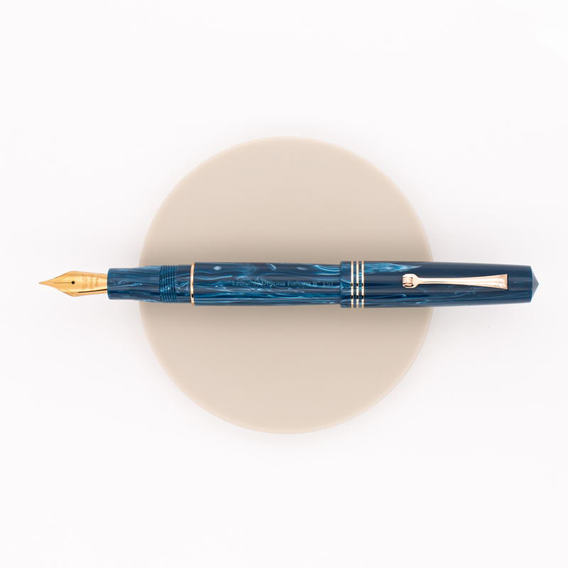 Leonardo Officina Italiana Momento Zero Fountain Pen Positano Blue & Rose Gold