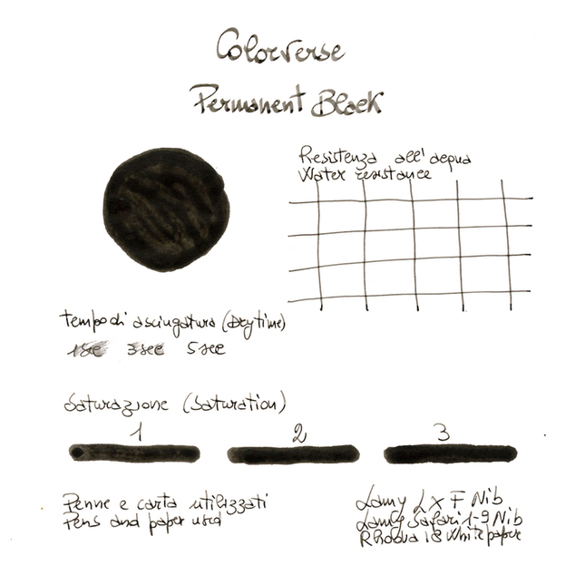 Colorverse Office Series Permanent Black Inchiostro 30 ml