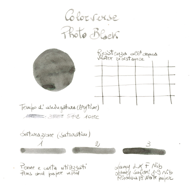 Colorverse Office Series Permanent Photo Black Inchiostro 30 ml