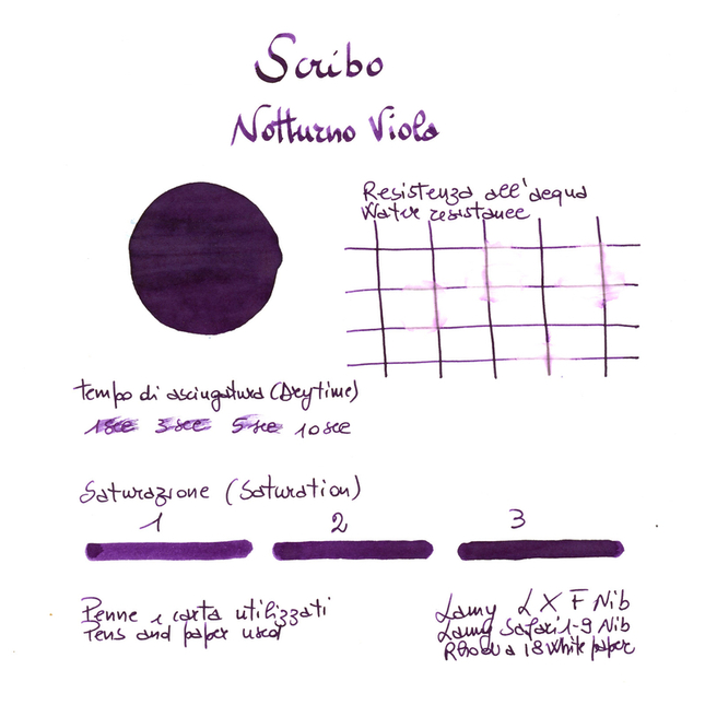 Scribo Notturno Viola Inchiostro 90 ml