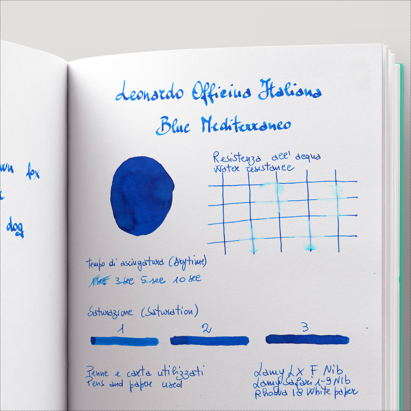 Leonardo Officina Italiana Mediterranean Blue Ink Bottle 40 ml