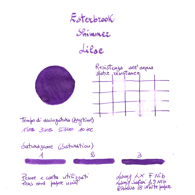 Esterbrook Shimmer Lilac Ink Bottle 50 ml