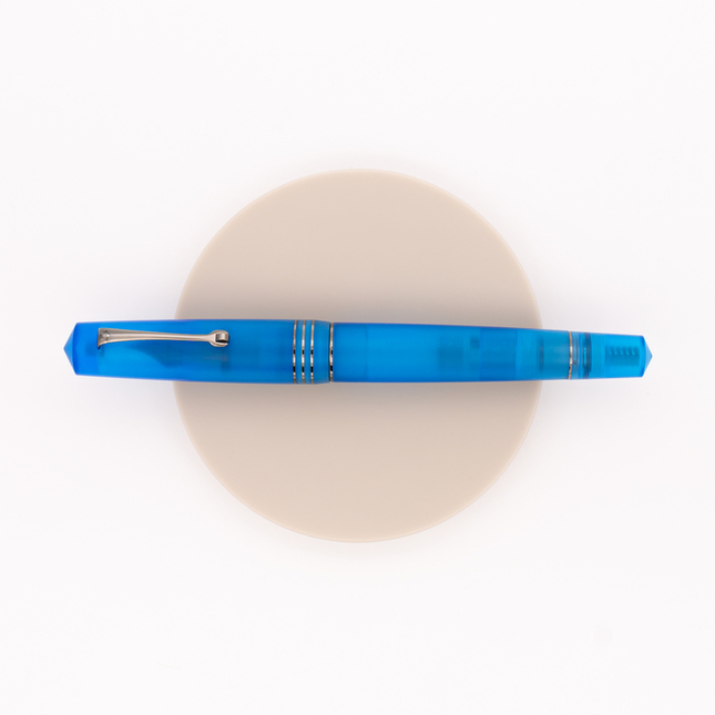 Leonardo Momento Zero Grande Pura Fountain Pen Aqua Blue & Ruthenium