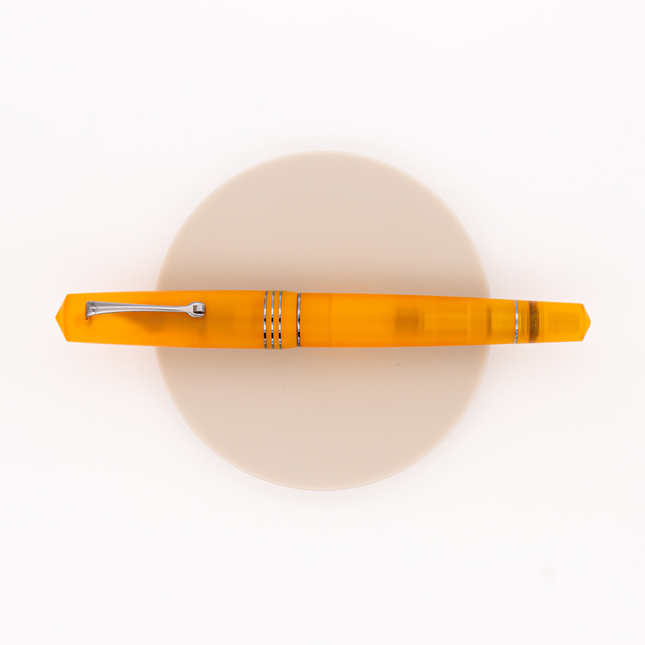 Leonardo Momento Zero Grande Pura Fountain Pen Flame Orange & Ruthenium