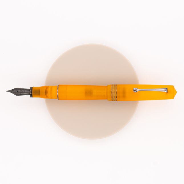 Leonardo Momento Zero Grande Pura Fountain Pen Flame Orange & Ruthenium