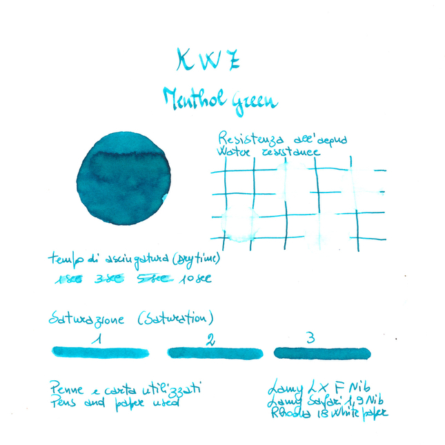 KWZ Menthol Green Inchiostro 60 ml