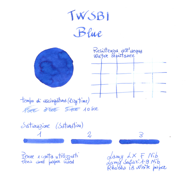 Twsbi Blu 10 Cartucce