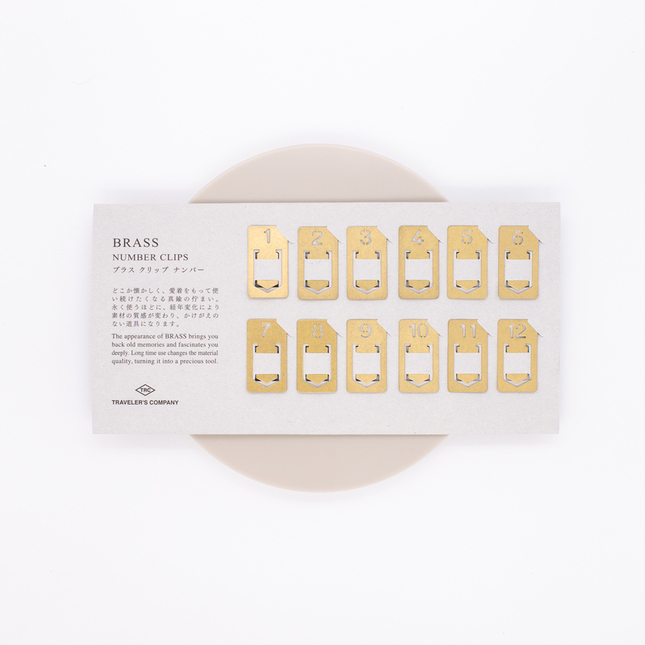 Traveler's Company Brass Number Clips