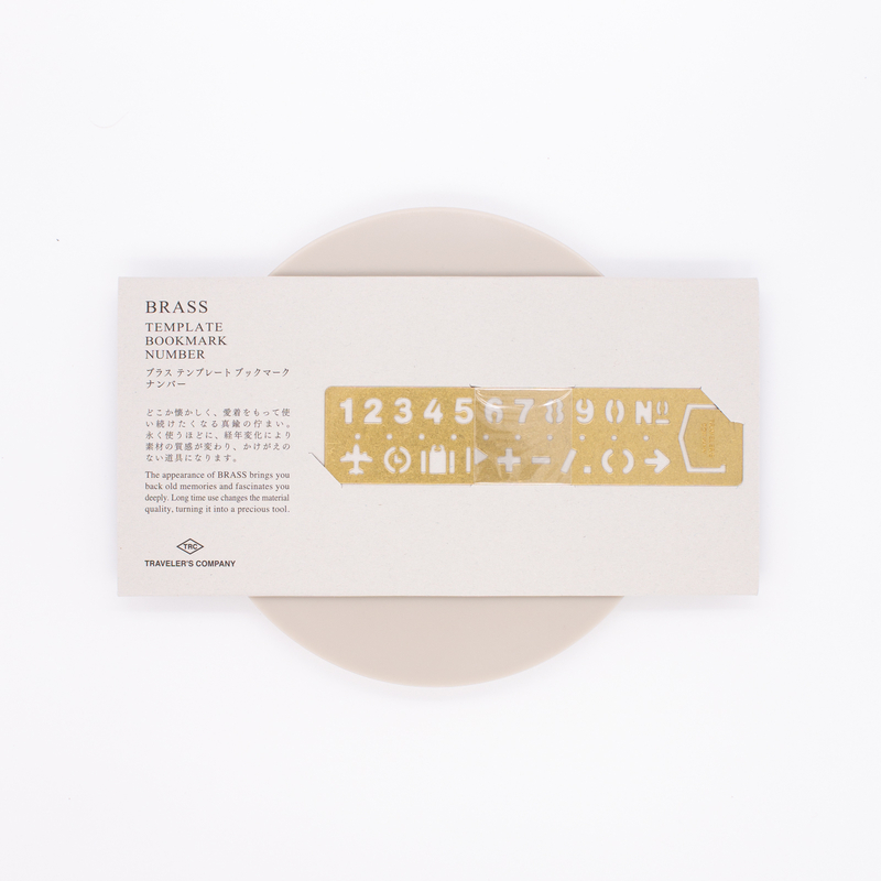 Traveler's Company Brass Template Bookmark Number