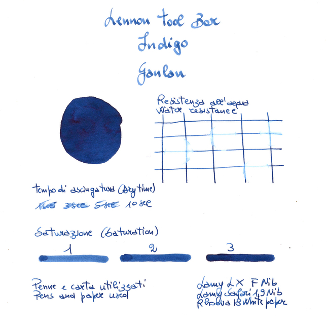 Lennon Tool Bar Indigo Ganlan Inchiostro 30 ml