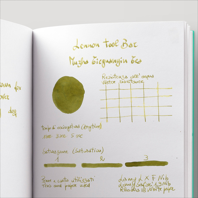 Lennon Tool Bar Muzha Tieguanyin Tea Inchiostro 30 ml