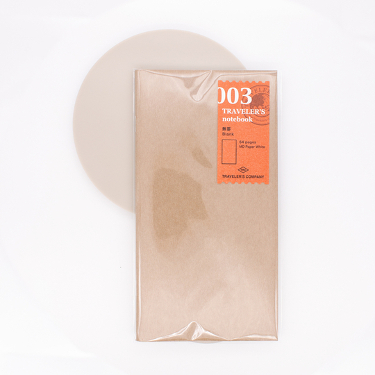 Traveler's Notebook Refill 003 Regular Size Blank Notebook