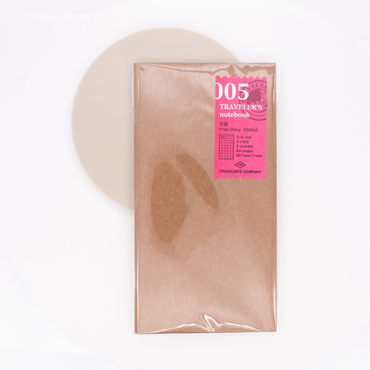 Traveler's Notebook Refill 005 Regular Size Free Diary