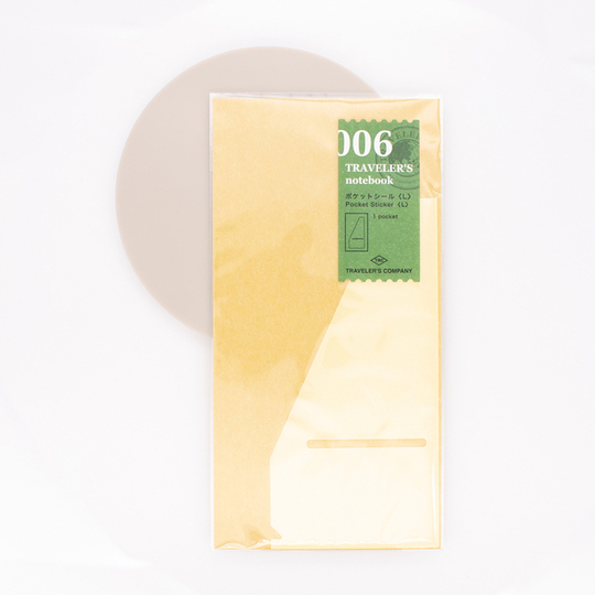 Traveler's Notebook Refill 006 Regular Size Pocket Sticker Large