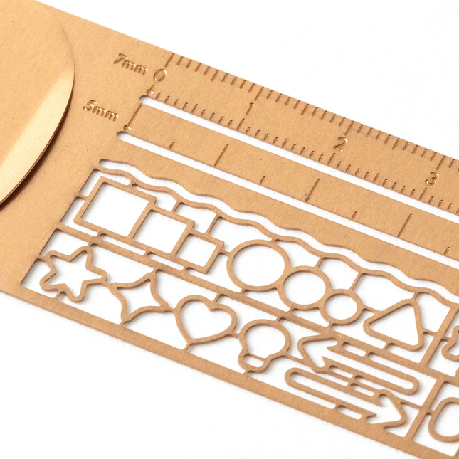 Midori Clip Ruler Stencil Copper