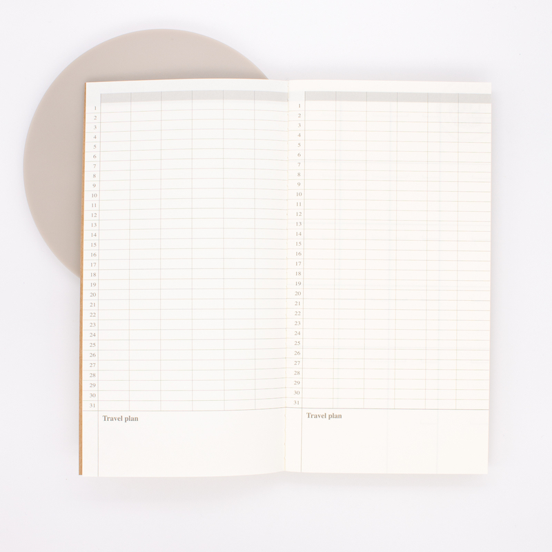Traveler's Notebook Refill 017 Regular Size Agenda Mensile Libera Traveler's Notebook Refill 017 Regular Size Agenda Mensile Libera