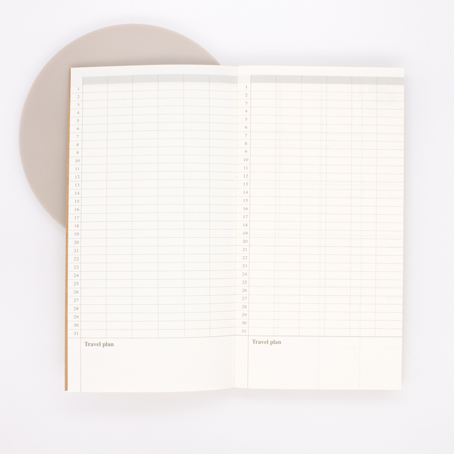 Traveler's Notebook Refill 017 Regular Size Free Diary Monthly
