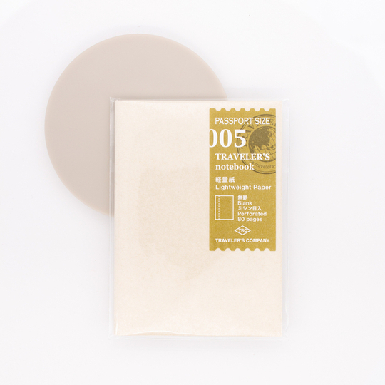 Traveler's Notebook Refill 005 Passport Size Quaderno con Carta Sottile