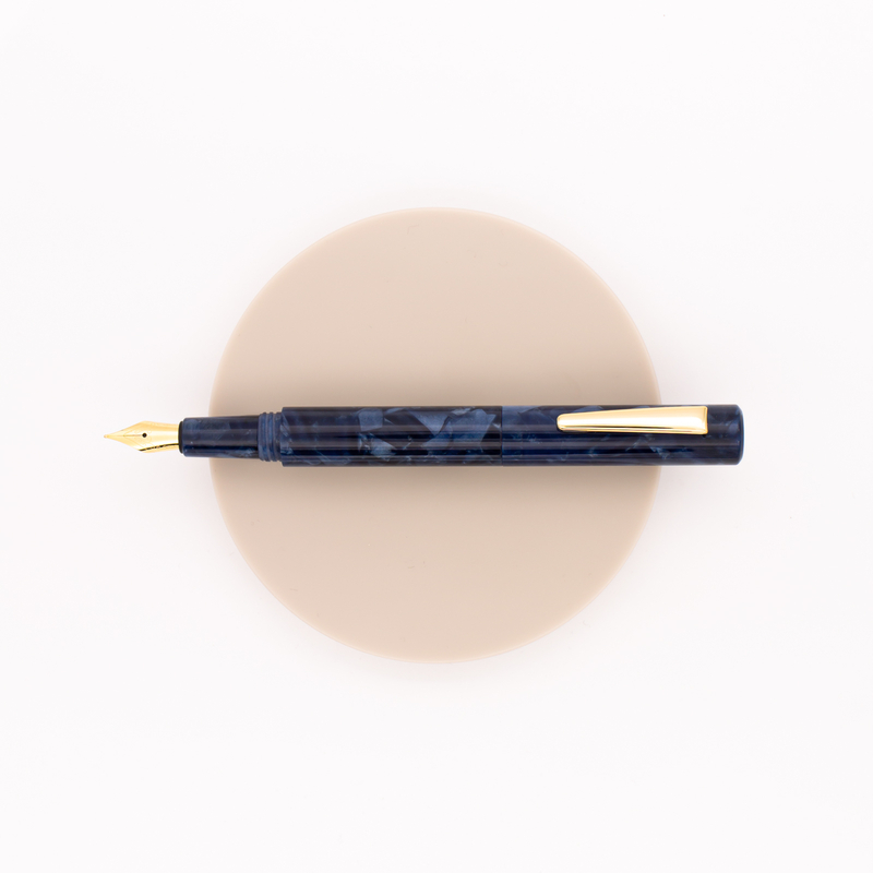 Hightide Attaché Marbled Fountain Pen Navy