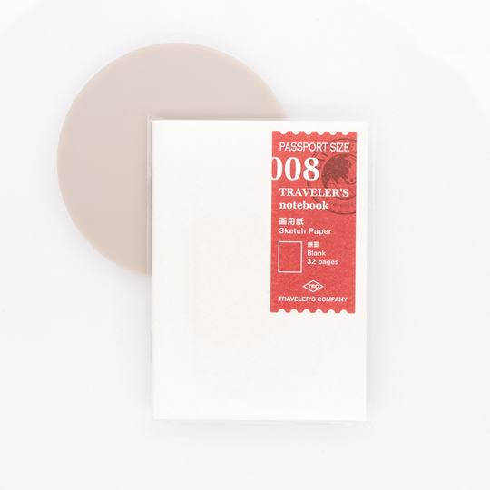 Traveler's Notebook Refill 008 Passport Size Sketch Paper Notebook